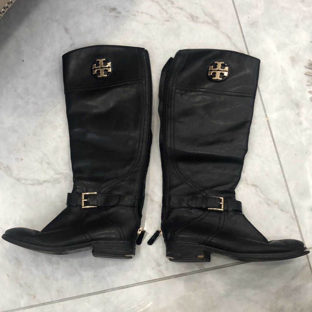 USED Tory Burch leather boots 5M